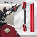 Red motorcycle exhaust pipes with a white background and 'ProtesMotor' branding.
