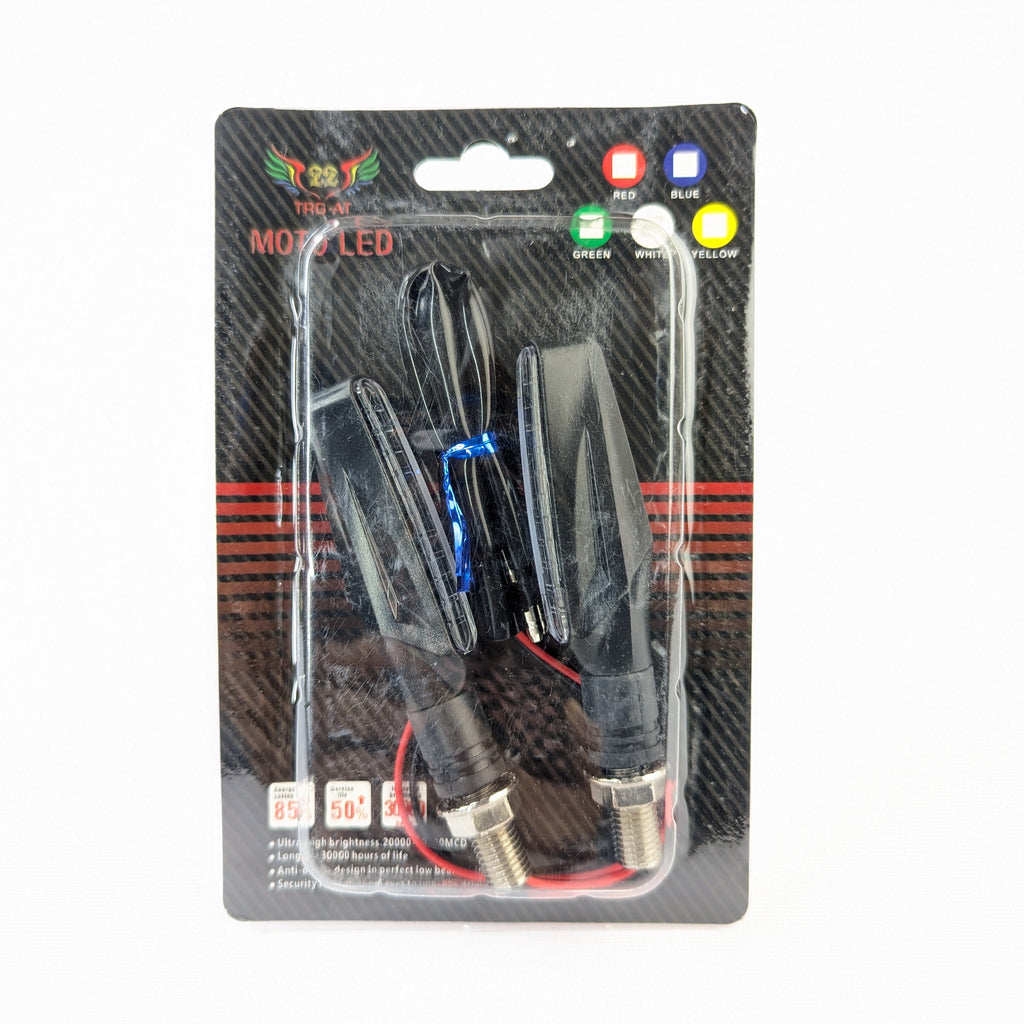 Packaged LED components with visible branding on a white background