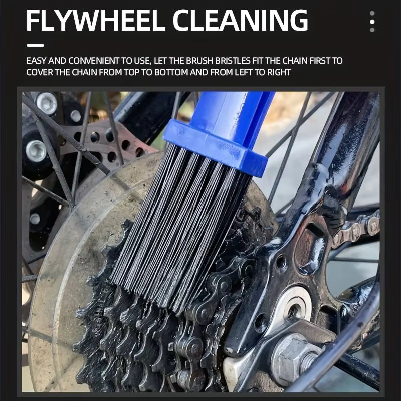Motorcycle flywheel cleaning tool with text on how to use it