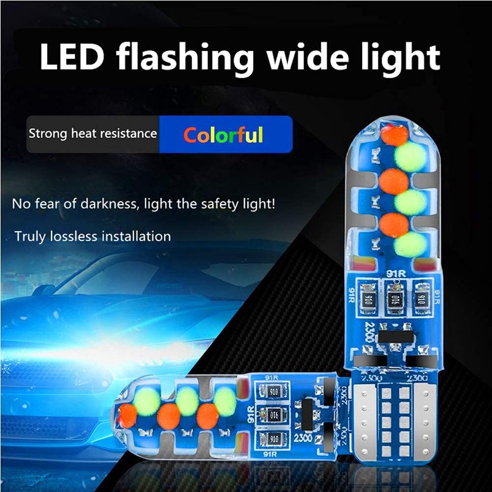 LED flashing wide light with colorful design on a dark background