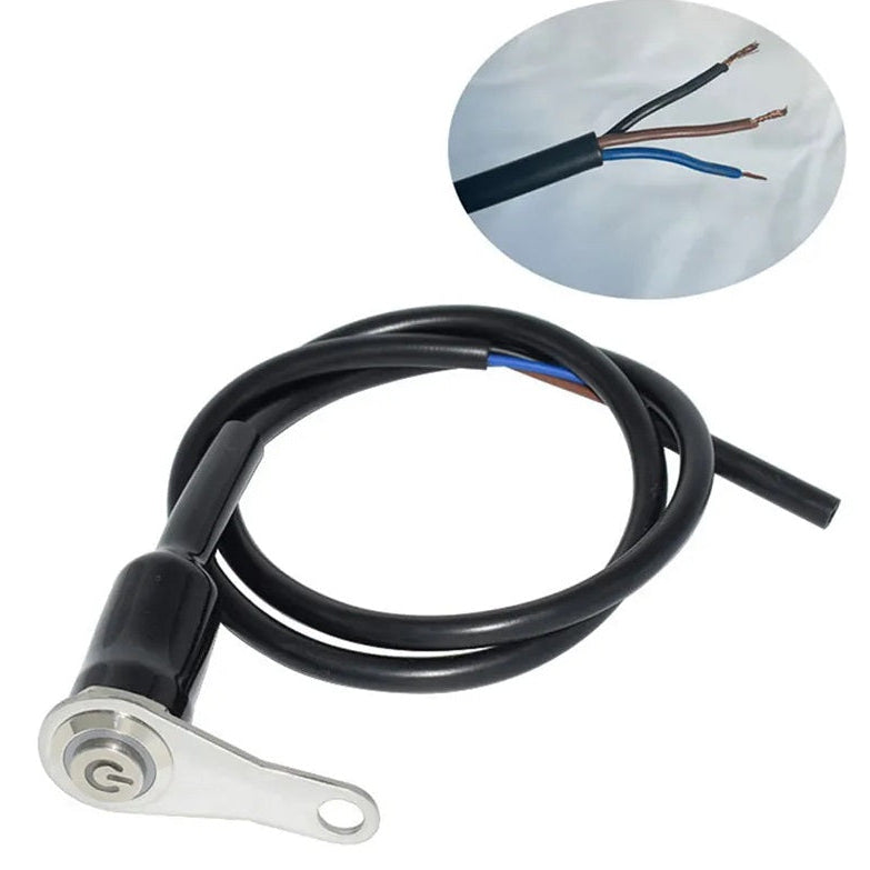Electrical cable with connectors on a white background