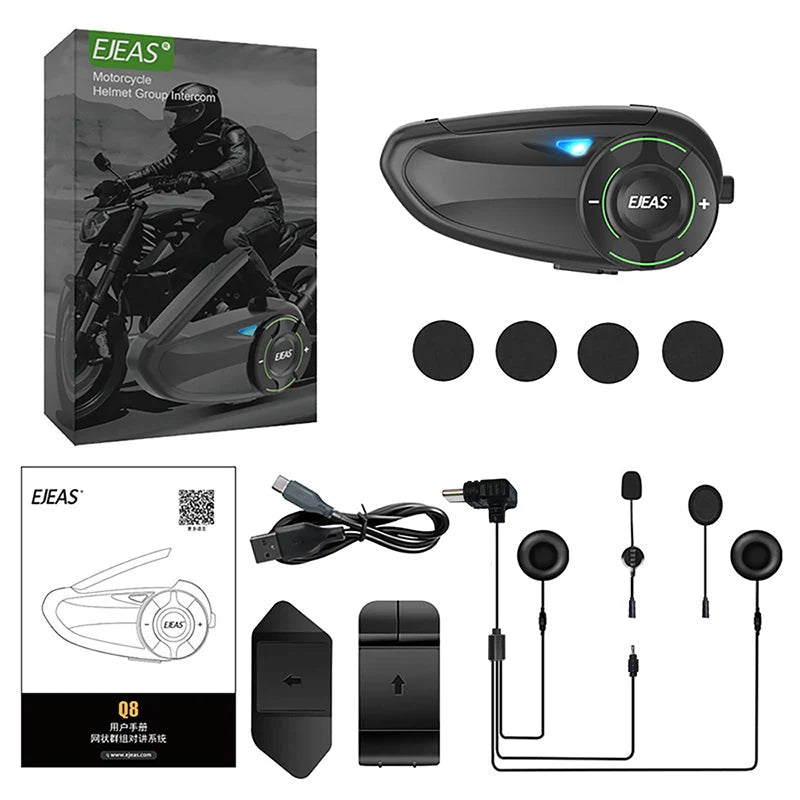 EJEAS Q8 motorcycle intercom