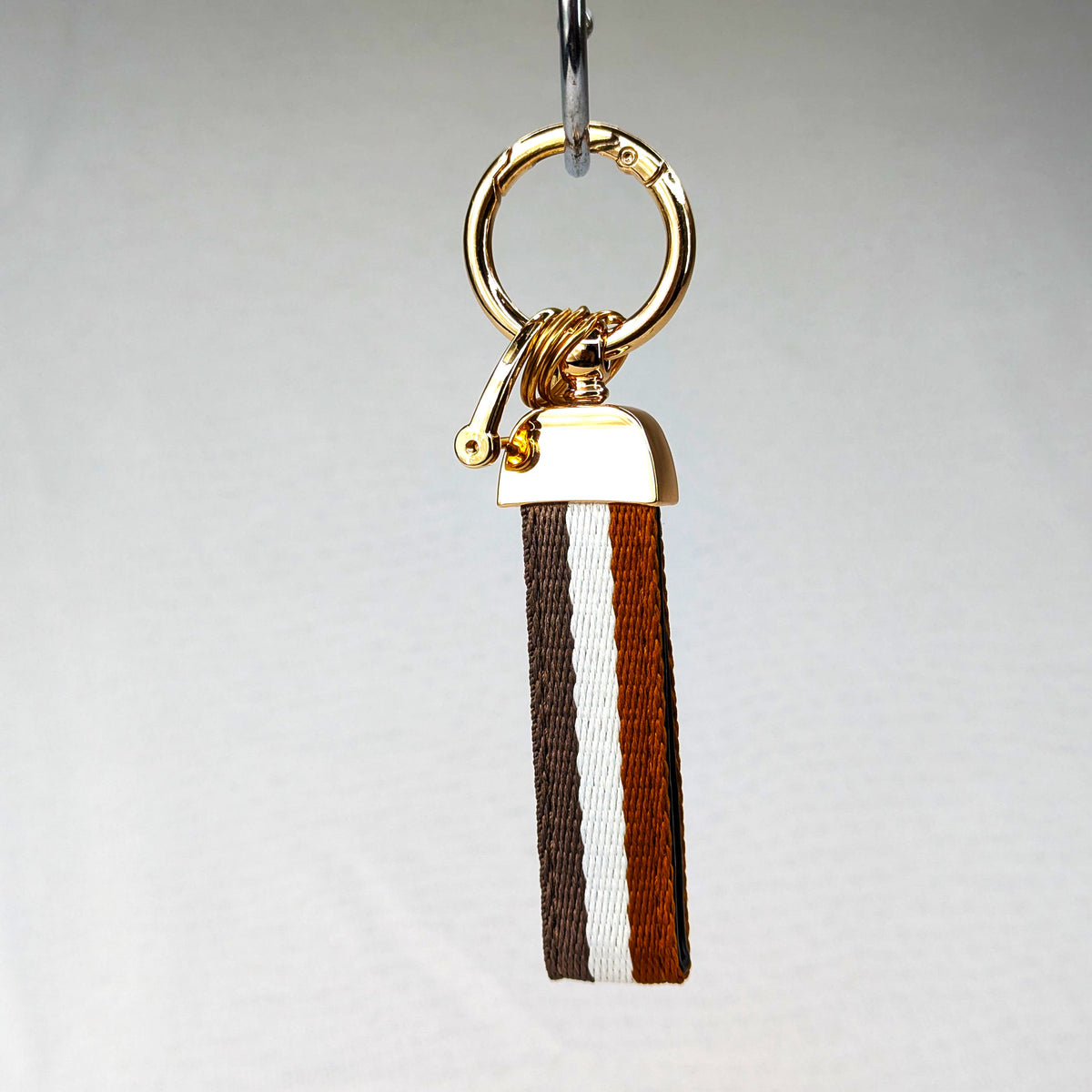 Fabric Keyring with Metal Ring