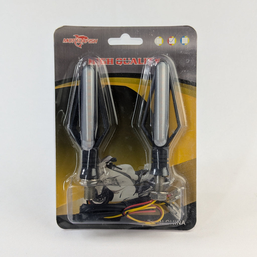 Two black archery broadheads in clear plastic packaging on a white background