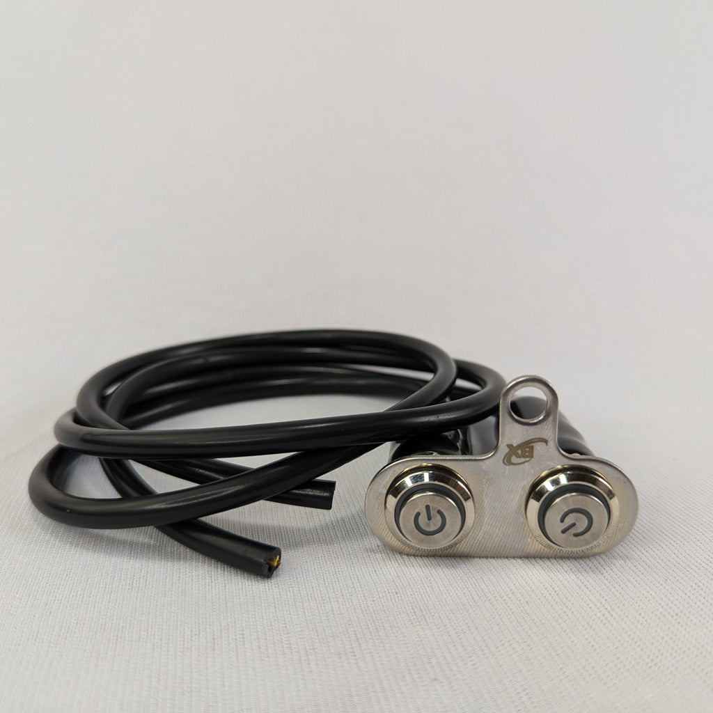 Cable with metal connector on a light gray background