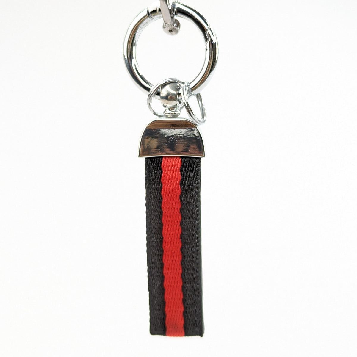 Fabric Keyring with Metal Ring