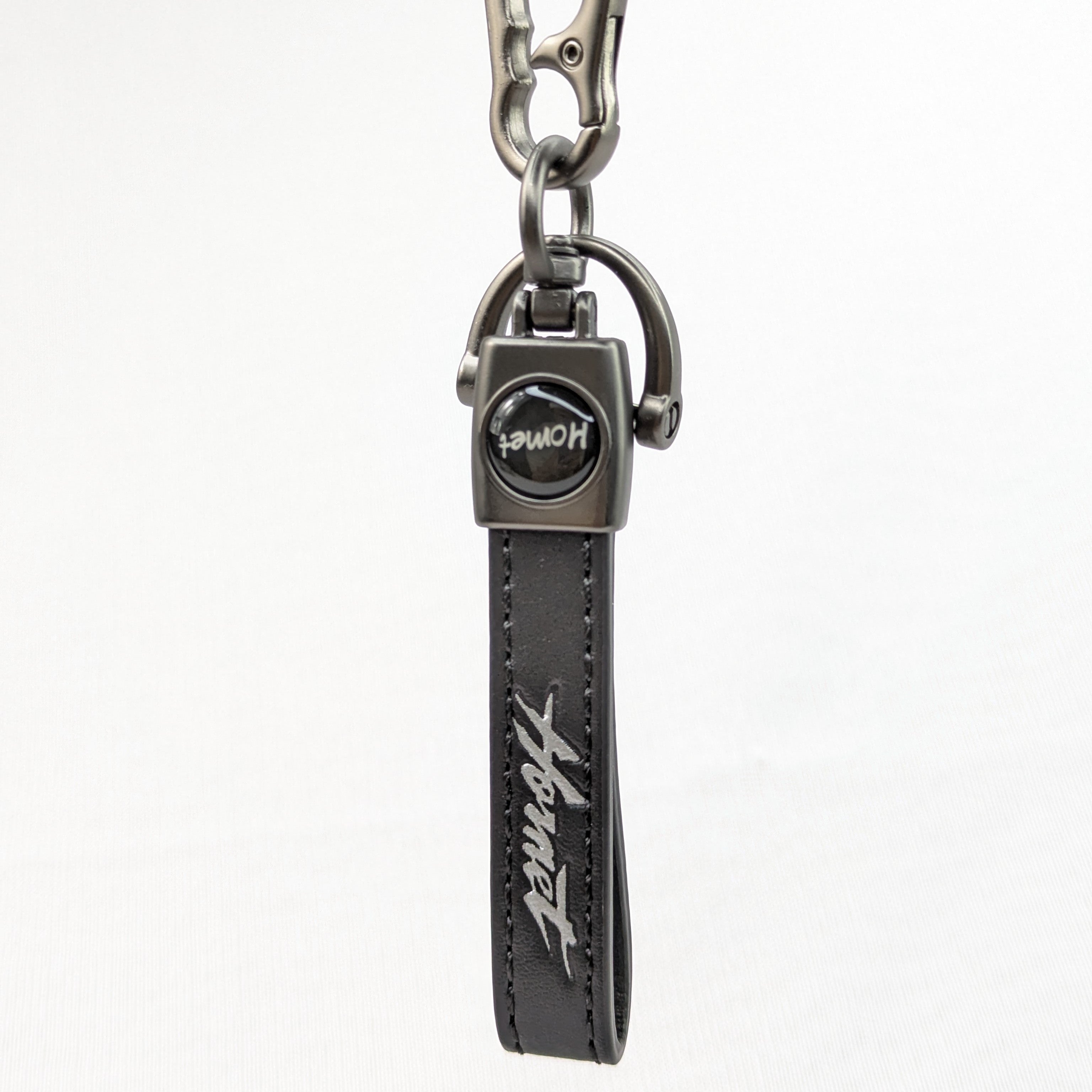 Leather Strap Key Holder with Metal