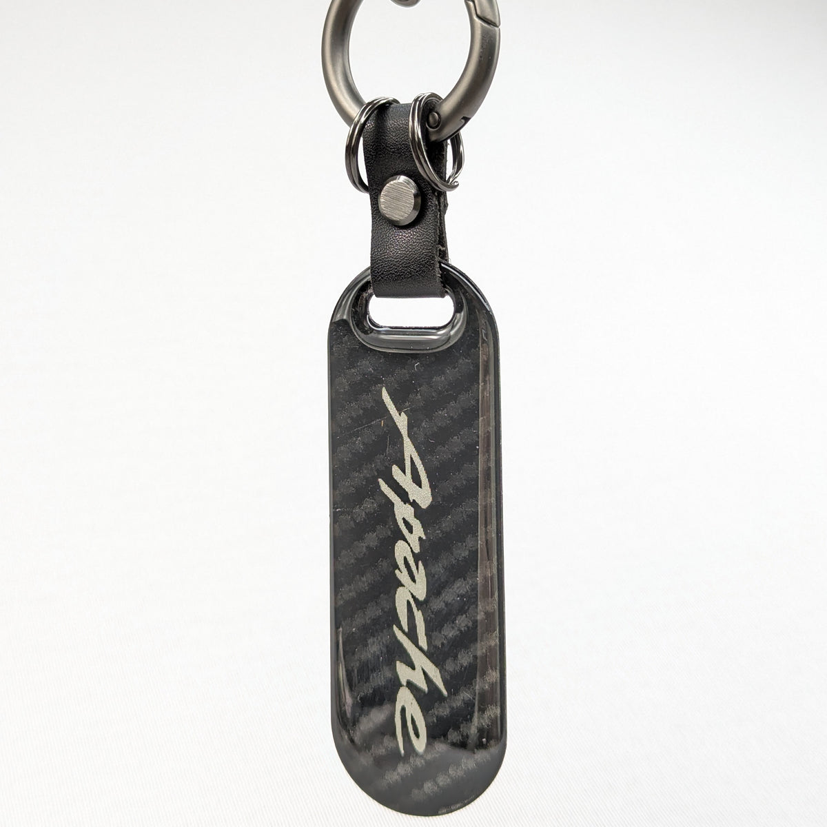 Carbon Fiber Keyring with Metal Ring