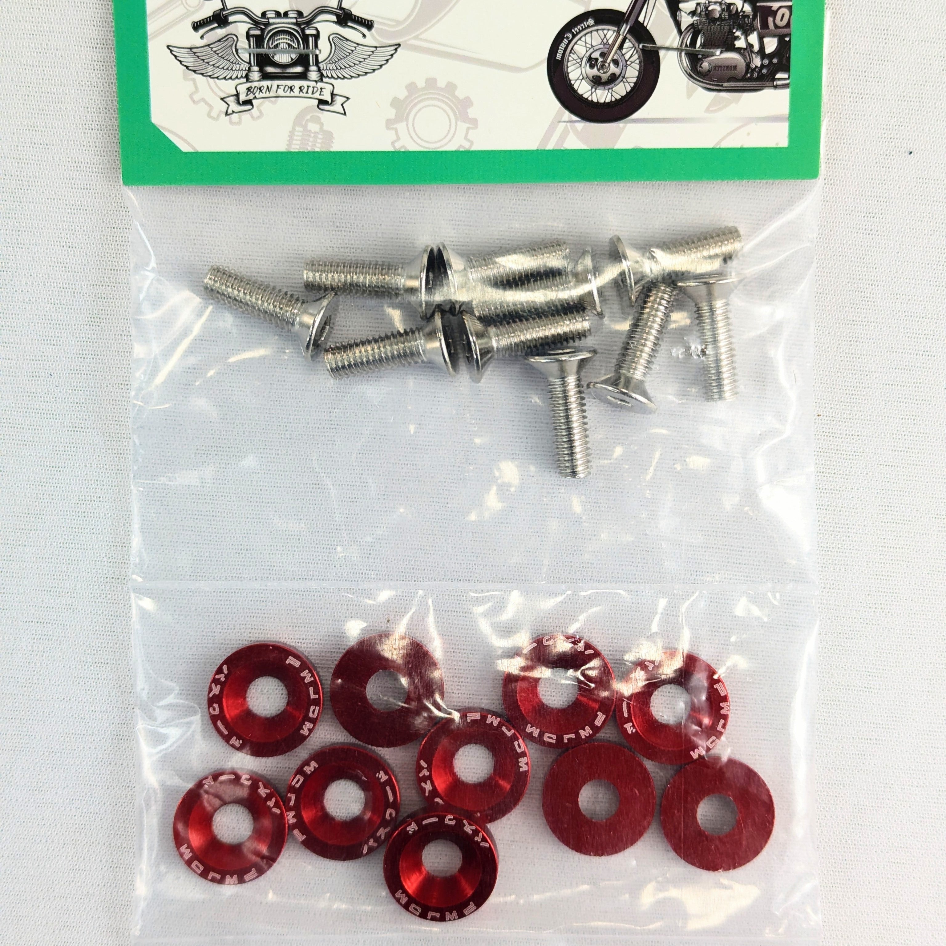 Motorcycle Fender Washers Bolts