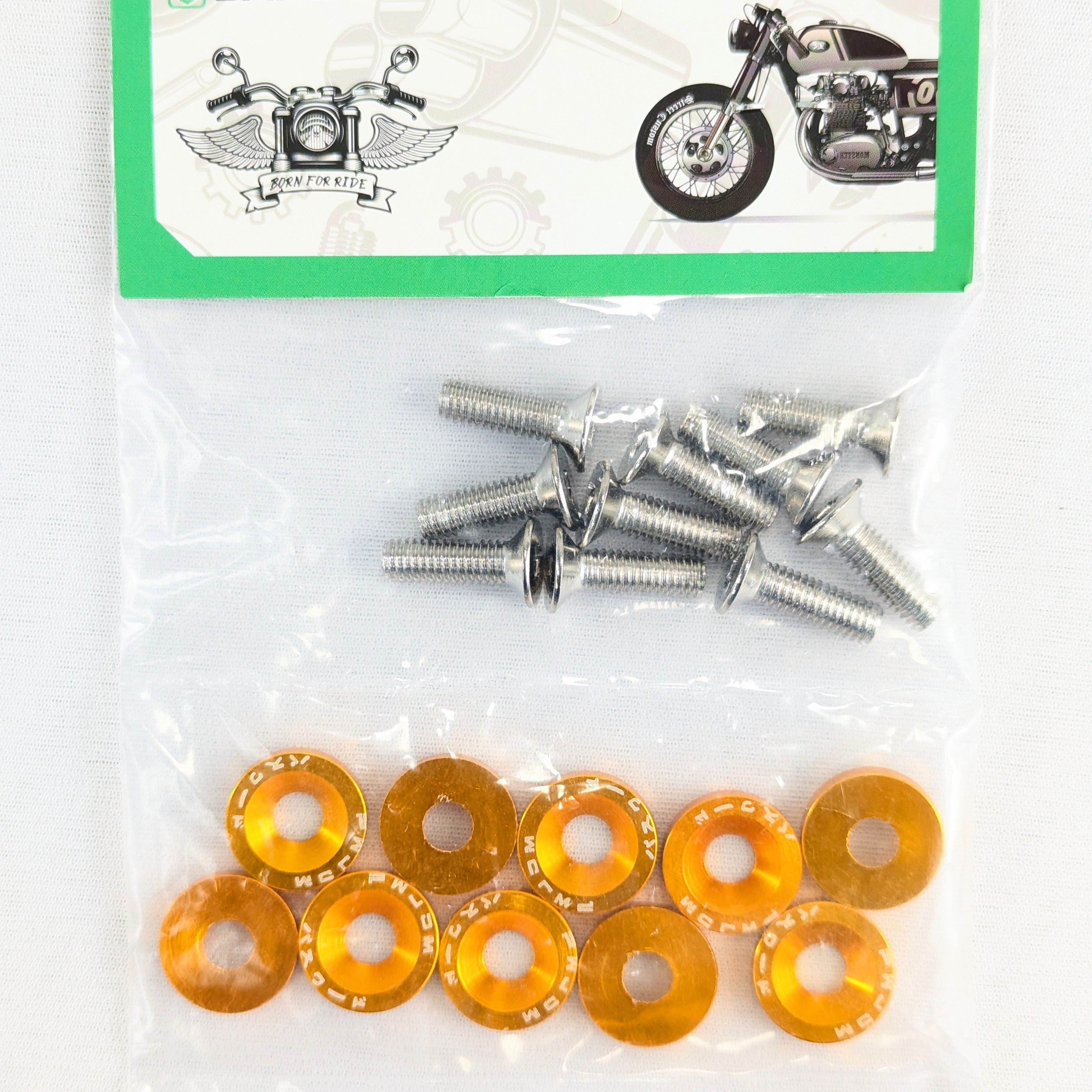 Motorcycle Fender Washers Bolts
