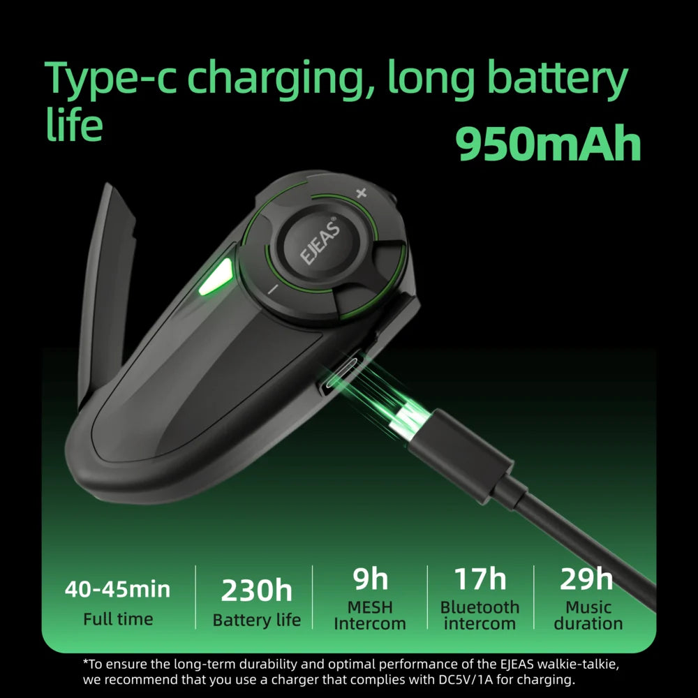 EJEAS Q8 motorcycle intercom
