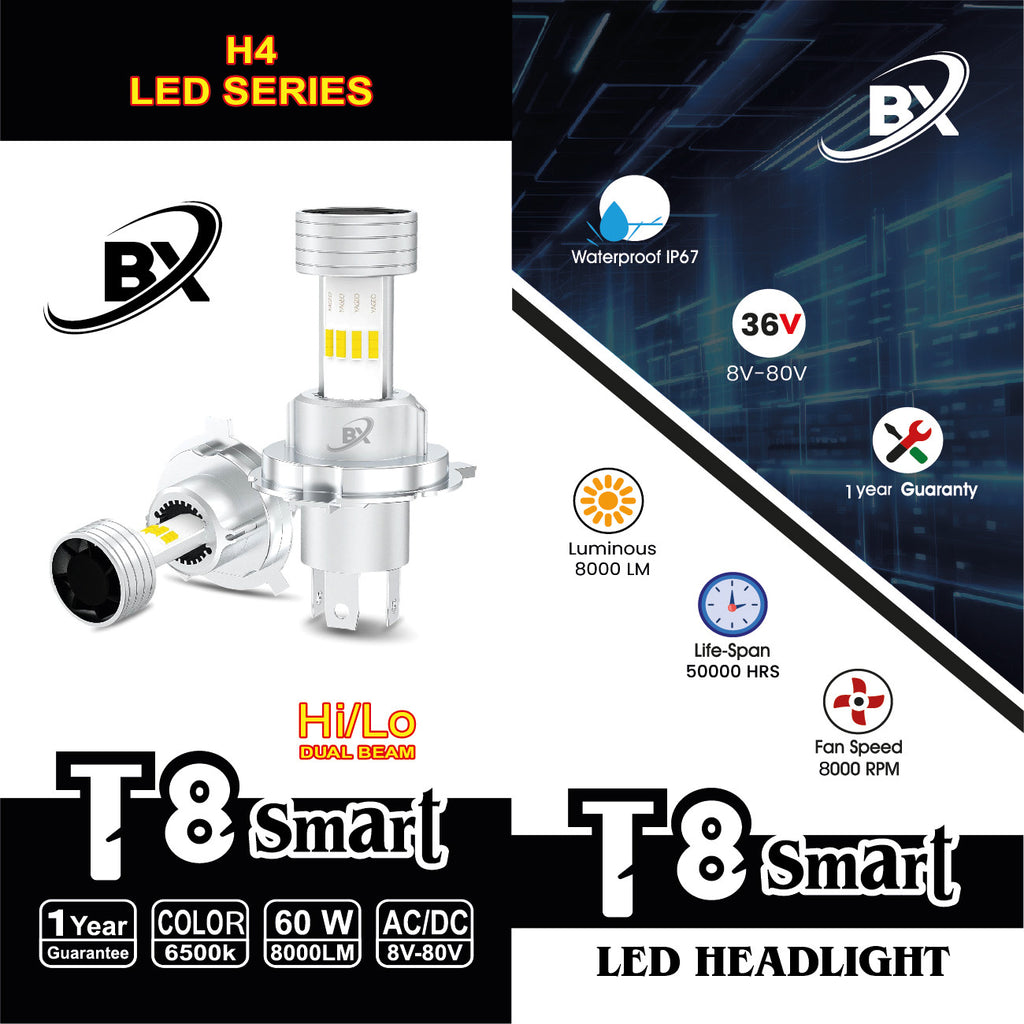 BX T8 Smart LED Headlight H4